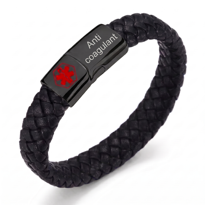 Bracelet Médical Anticoagulant pour hommes
