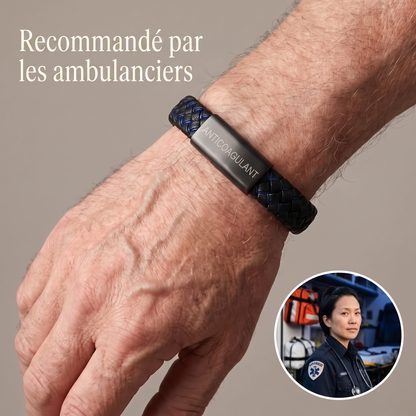 Bracelet Médical Anticoagulant pour hommes