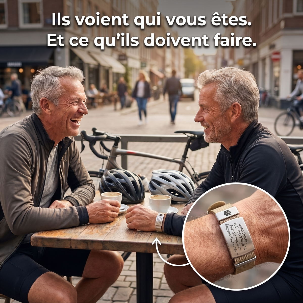 Bracelet Médical Medi avec Gravure d'ID Personnelle