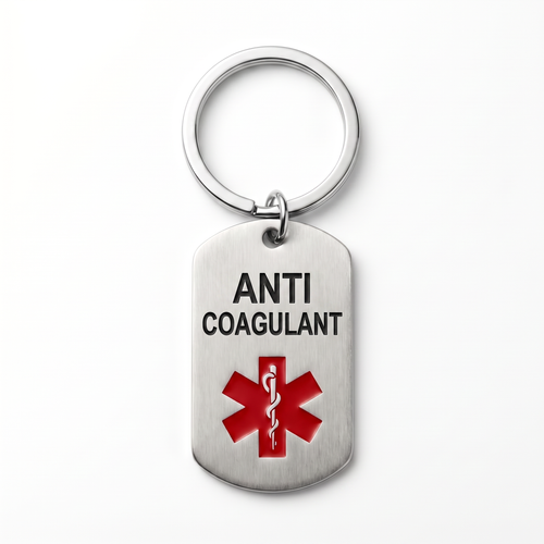 Porte-clés Anticoagulant Argent