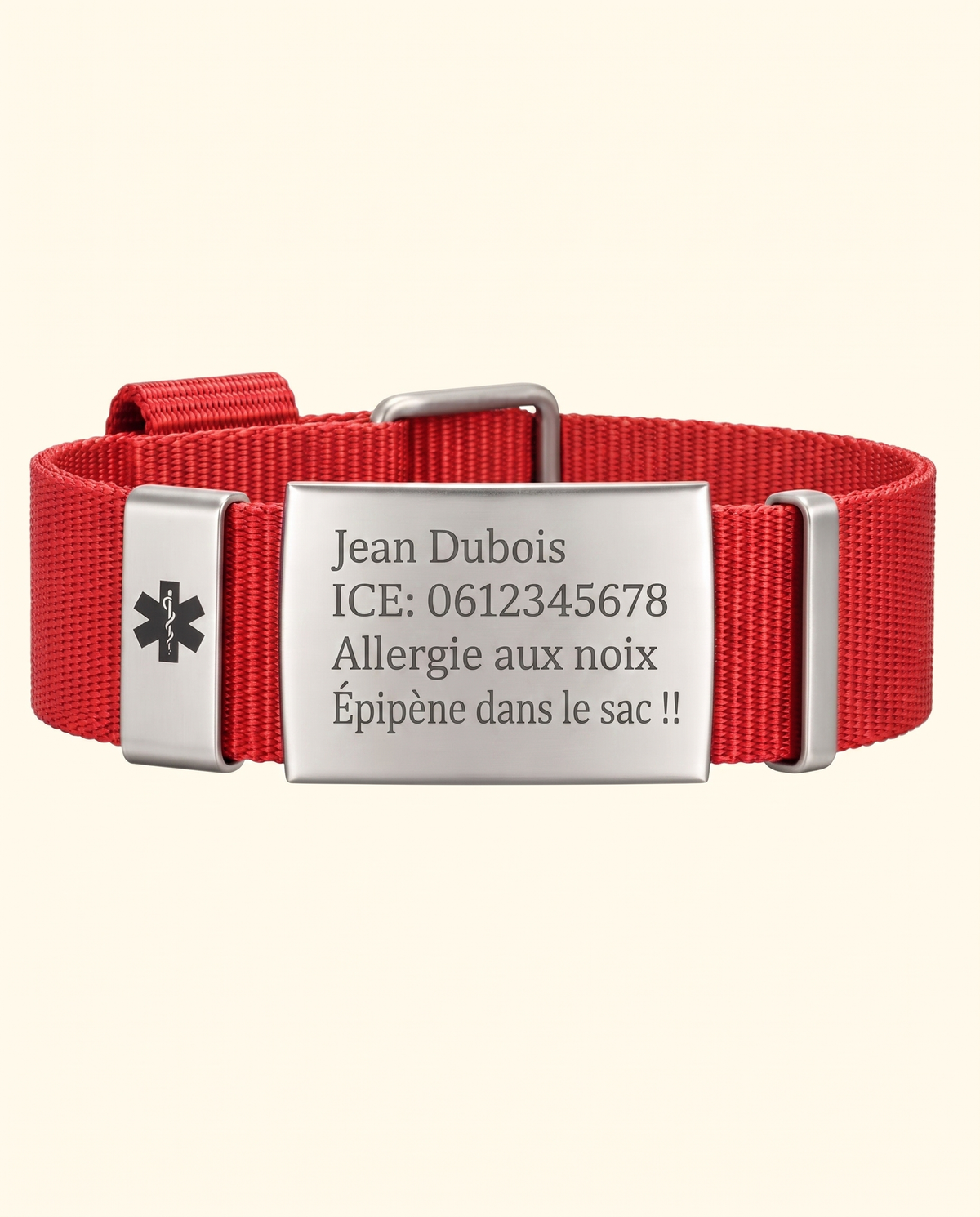 Bracelet Médical Medi avec Gravure d'ID Personnelle