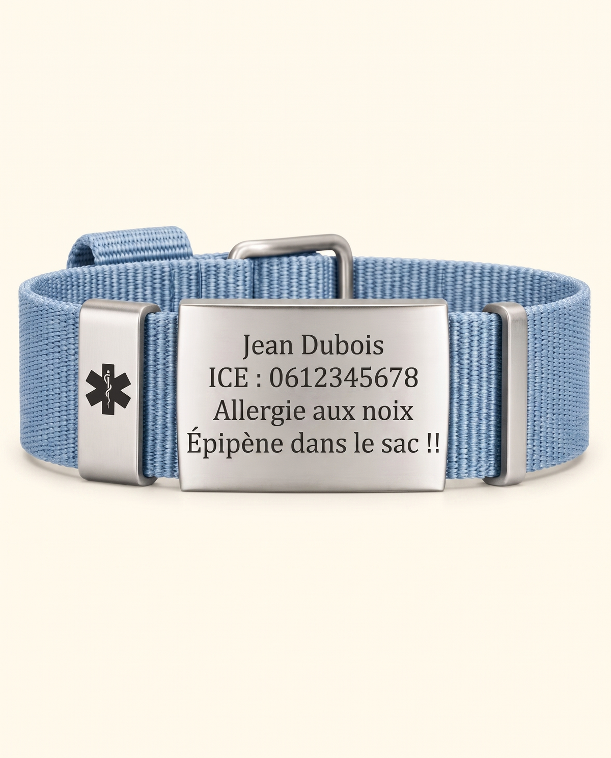 Bracelet Médical Medi avec Gravure d'ID Personnelle