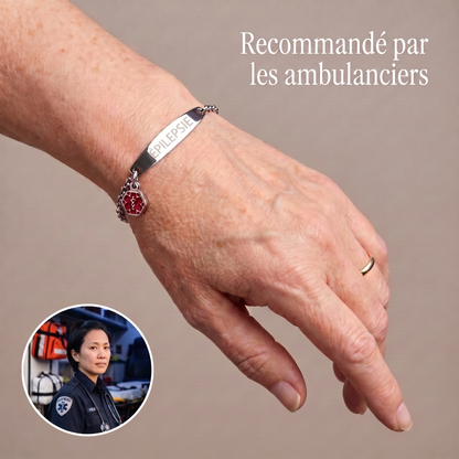 Bracelet épilepsie recommandé par les ambulanciers